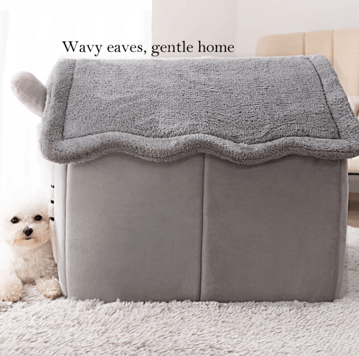 WoYoW®-Opvouwbaar Huisdierenbed - Dieren huis - Comfortabele Slaapplaats voor Katten en Honden - Grijs - 49x39x46cm - Hoogwaardig Katoenmateriaal - Ademend Ontwerp - Handwasstijl - Geschikt voor Huisdieren tot 14 kg - Image 4
