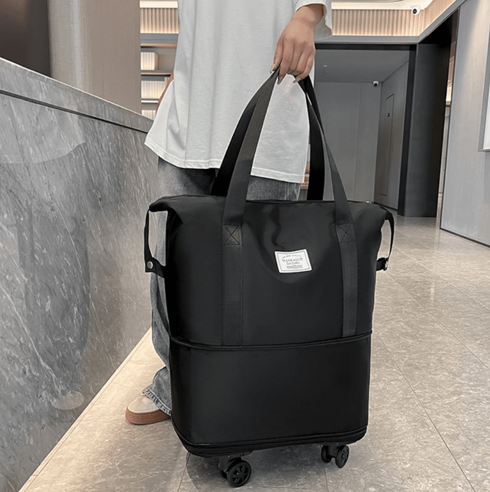 WoYoW®-Opvouwbare Reistassen-Zwart-Oxford-80x54x23cm-Waterbestendig-Duurzaam-Ruime Inhoud-Gemakkelijk Vervoer-Zelfs Vol-Opvouwbaar Ontwerp-Ritssluiting-Casual Stijl-Voor Vrouwen - Image 7