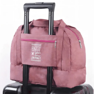 WoYoW®-Opvouwbare Reistas weekendtas-Rood/Roze-Bagage Tas - Ideaal voor reizen en weekendjes weg - Koffer- Maat S: 35cm x 16cm x 27cm - Duurzaam Oxford-materiaal - Rits sluiting