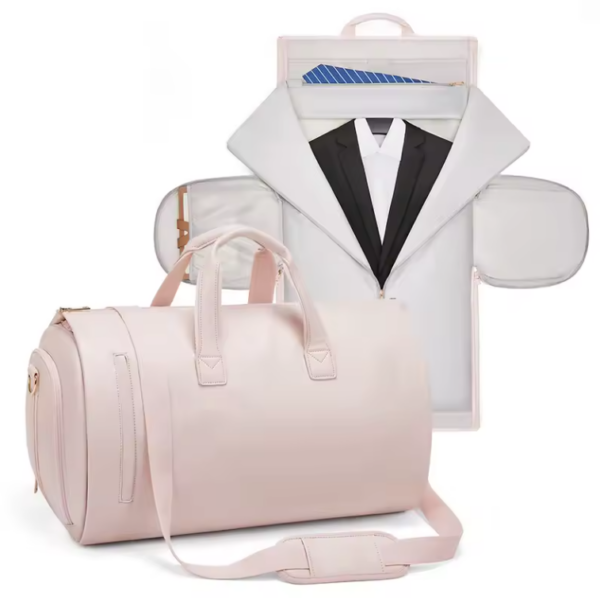WoYoW®-Opvouwbare Zakelijke Weekendtas / Reistas multifunctionele handtas - Roze- PU leer - Weekendtassen-Laptop- 52cm x 28cm x 30cm- Groot Formaat - Handbagage - Zaken reistassen - Waterdicht - Lichtgewicht