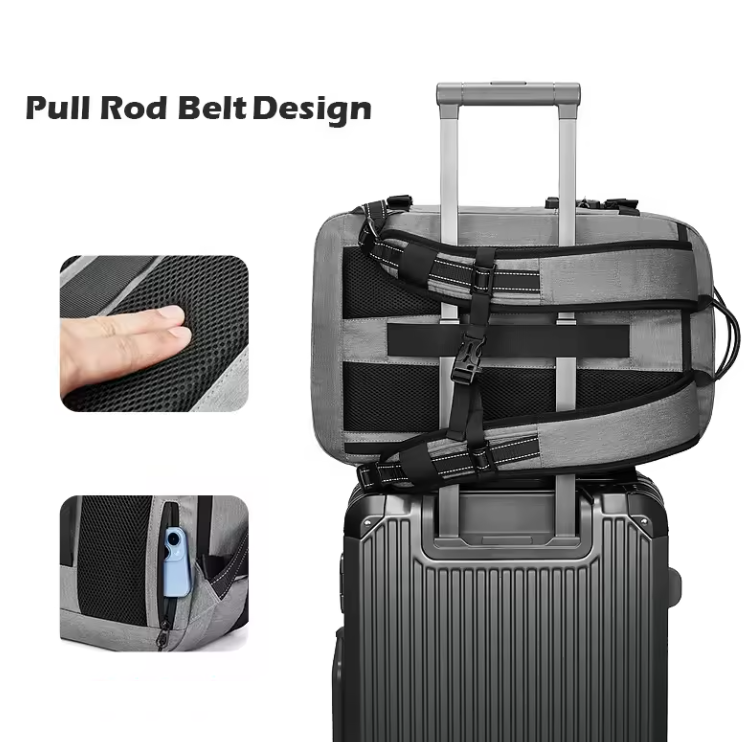 WoYoW® -Ultieme Uitbreidbare Airback- Vacuum Rugzak-60L- Zilver - Waterdicht backpack-24 inch Koffer Capaciteit-slot-17'' Laptop vak-handbagage rugtas- reistassen -49x32x15 /20 cm - Image 9