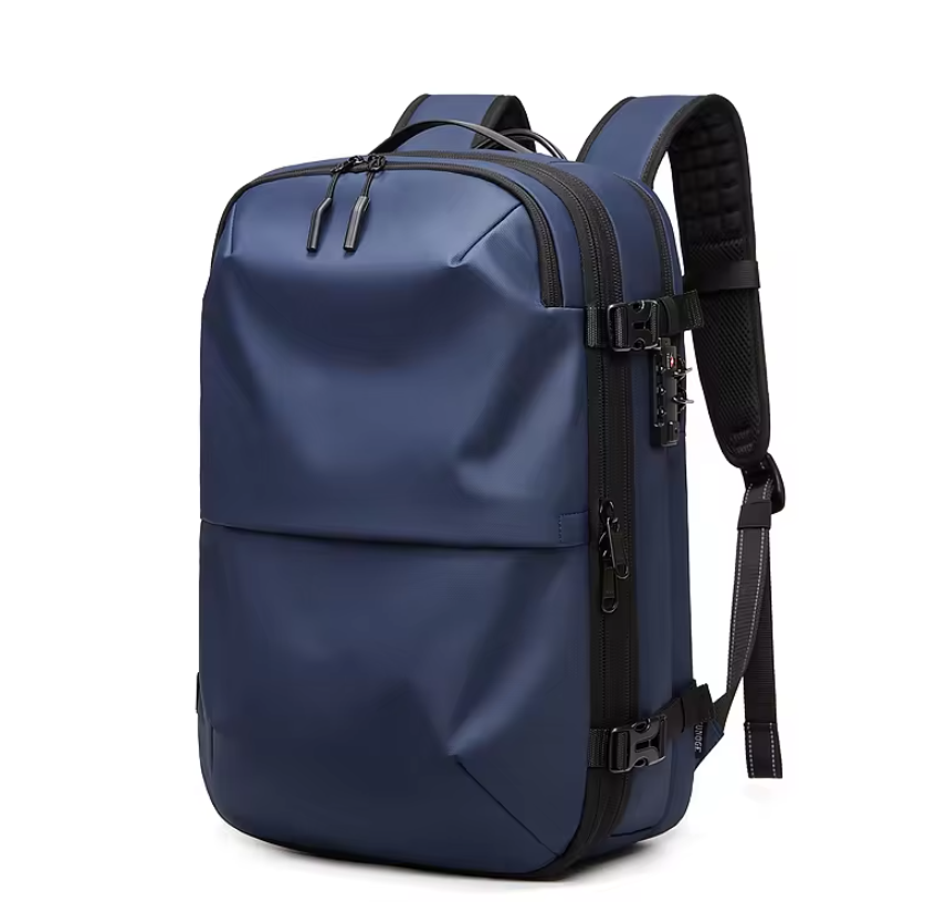 CarryQuest® - Vacuum Rugzak Pro1 - Inclusief Pomp en Powerbank sleutelhanger - Ultieme Uitbreidbare Airback - Vacuum Rugzak-60L- Blauw – Waterdicht backpack-24 inch Koffer Capaciteit-slot-17” Laptop vak-handbagage rugtas- reistassen - Image 2