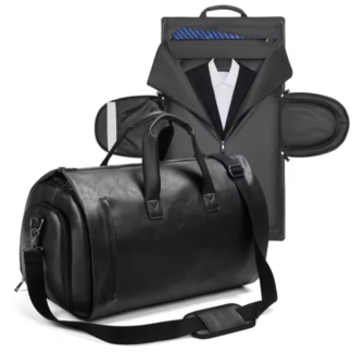 WoYoW®-Multifunctionele Opvouwbare Reis-/weekend- Handtas van PU-leer-Handbagage -Zwart-52 cm x 28 cm x 30 cm-Groot Formaat Reistassen-Zaken Laptop reistas-Waterdicht weekendtas-Lichtgewicht Weekendtassen