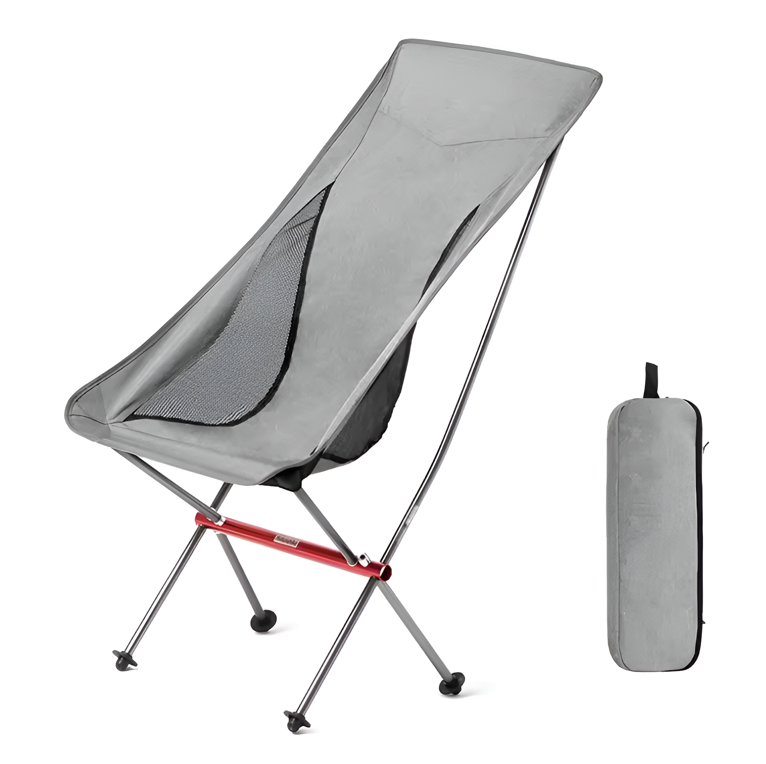 E-Shop4u® - Reis Ultralichte Opvouwbare Stoel - Comfortabel en Draagbaar - Grijs