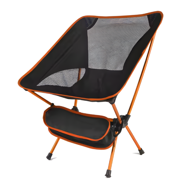 E-Shop4u® - Ultralichte Opvouwbare Stoel - Draagbaar - Duurzaam en Comfortabel - Kampeerstoel Camping - Picknick - Oranje