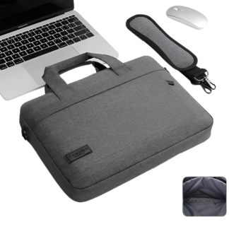 E-Shop4u® - Laptoptas van Oxford-stof - 15 inch - Multifunctioneel Ontwerp - Grijs