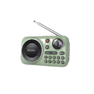 WoYoW® - Draagbare FM Radio Bluetooth Speaker - Oplaadbaar, HiFi Stereo Geluid, Retro Ontwerp, Inclusief TF-kaart & USB Ondersteuning - Groen