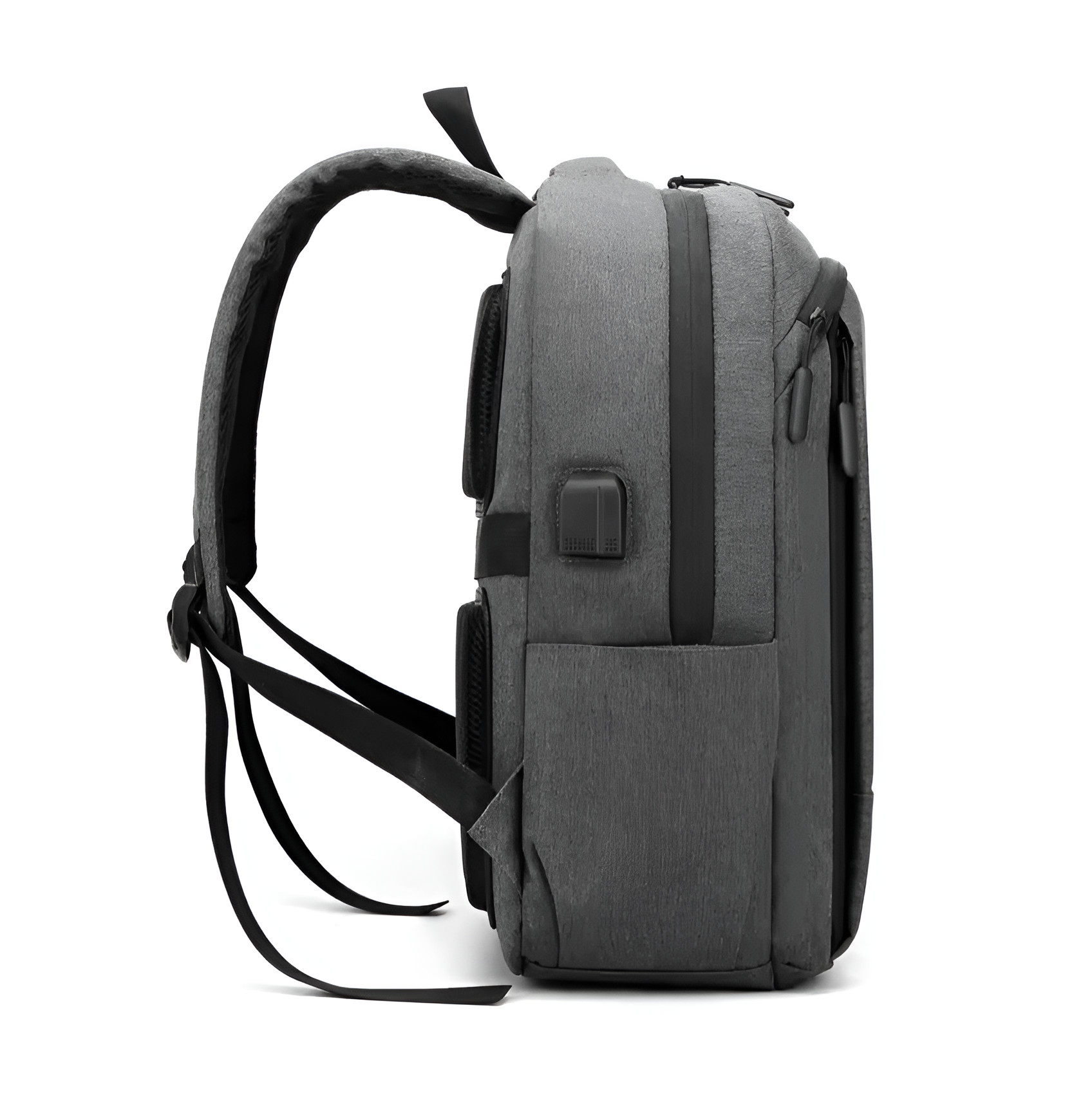 E-Shop4u® - Multifunctionele Laptoprugzak voor Heren - Nylon - 36-55 liter - Zwart - Geschikt voor laptops tot 15,6 inch - Image 4