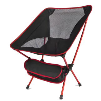 E-Shop4u® - Ultralichte Opvouwbare Stoel - Draagbaar - Duurzaam en Comfortabel - Kampeerstoel Camping - Picknick - Rood