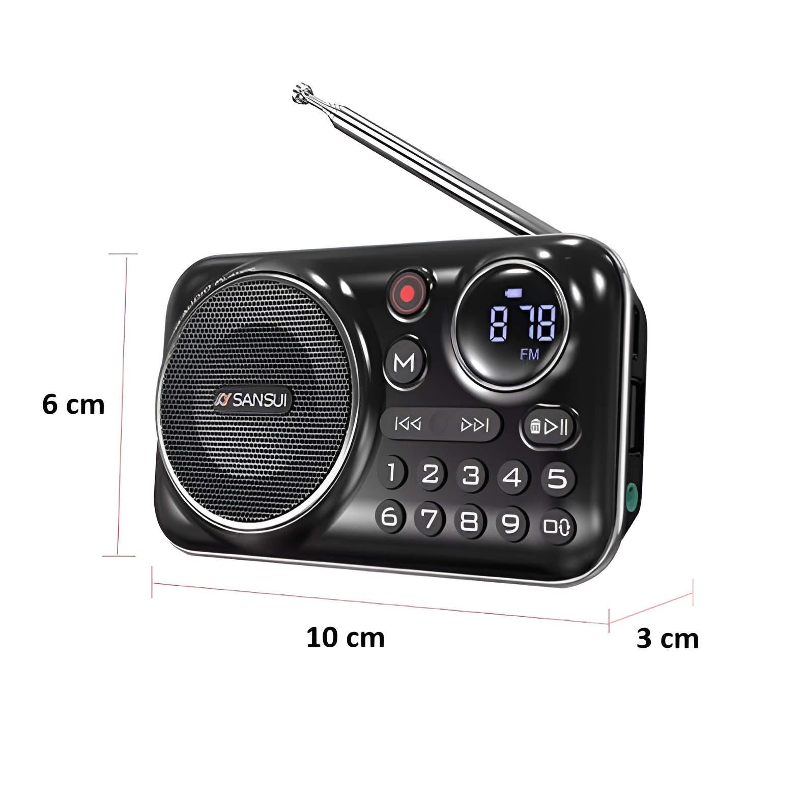 WoYoW® - Draagbare FM Radio Bluetooth Speaker - Oplaadbaar, HiFi Stereo Geluid, Retro Ontwerp, Inclusief TF-kaart & USB Ondersteuning - Oranje - Image 7