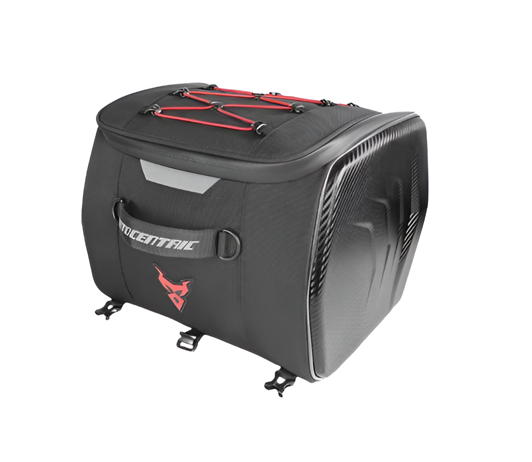 WoYoW® - Waterdichte Motorhelm Tas - 1200D Stof + EVA Composiet - Grijs - 25L Capaciteit + Reflecterende Strips - Image 7