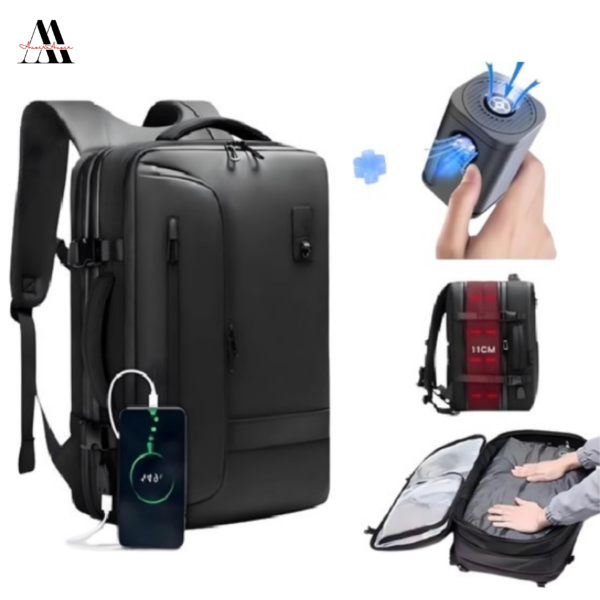 WoYoW® Vacuum Rugzak RZ/TX - Met Draadloze Pomp - Zwart-Laptop tas 15.6 Inch - Unisex - Nu bij Bol.com