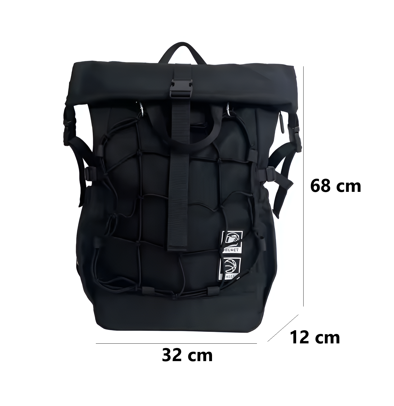CarryQuest® - Met Grote Capaciteit Voor Basketbal - Sporttas Basketbal - 20-35L - Waterdicht - Trekkoord - Unisex - Zwart - Image 2