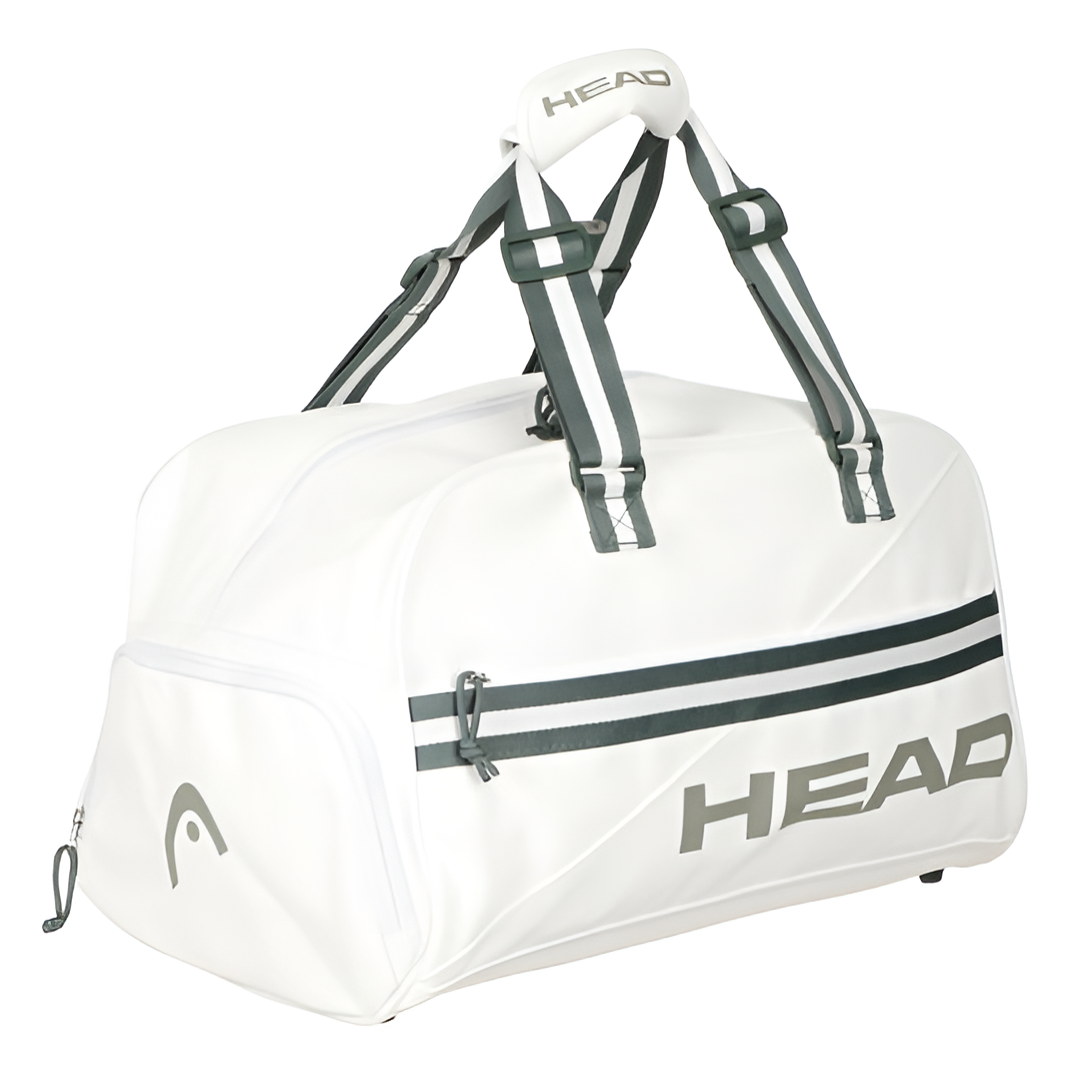WoYoW® - Tennis Tas - Witte Club Bag - Ruimte voor Racket & Schoenen - Verstelbare Schouderbanden - Padel - Polyester - Pickleball - Squash - Wit - Image 8