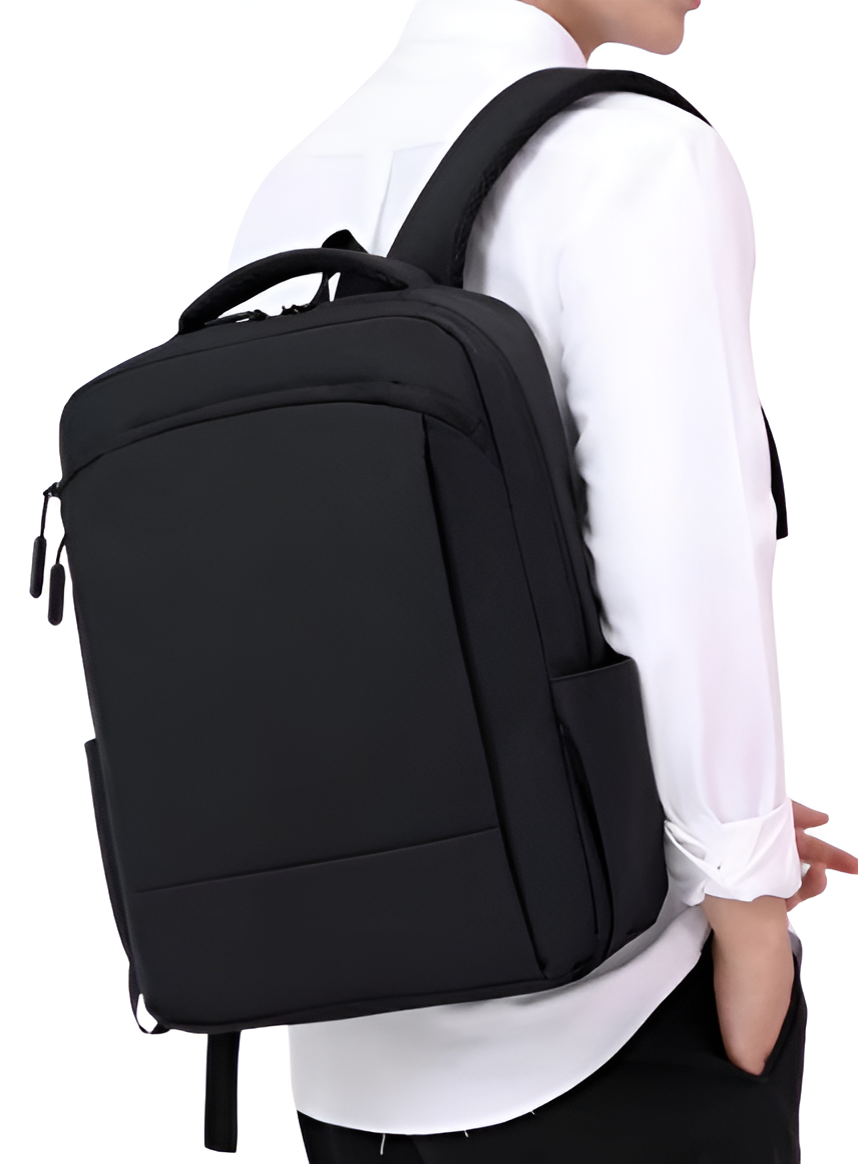 E-Shop4u® - Multifunctionele Laptop Rugzak voor Mannen - Nylon - 15,6 inch Laptopvak - Zwart - Ergonomisch Ontwerp - Image 4