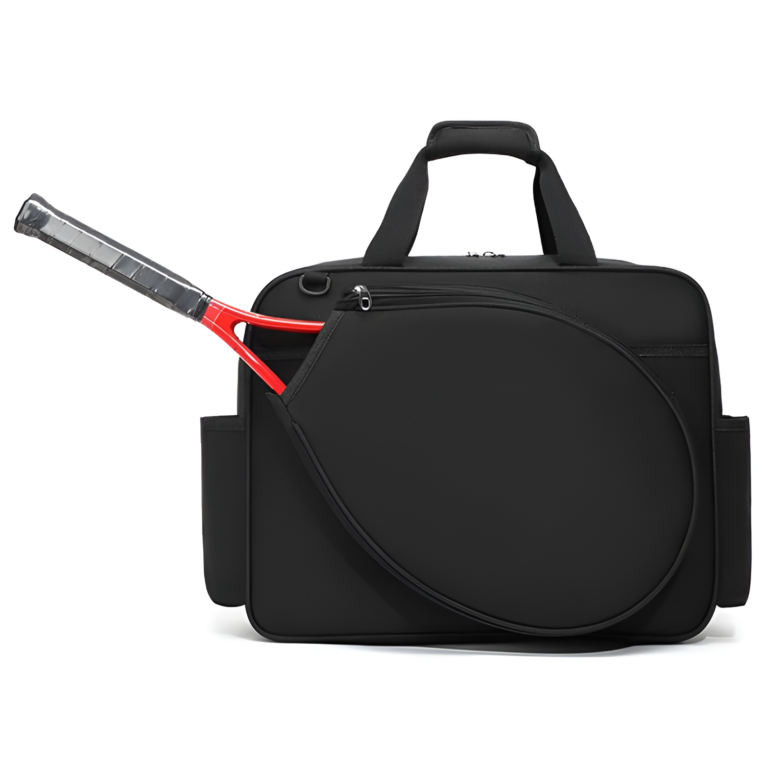 WoYoW® - Tennis Tas - Waterdicht - Racket + Kleding - Sport Handtas - Messenger Bag - Unisex - Squash - Tennis - Badminton - Pickleball - Padel - Zwart - Image 2