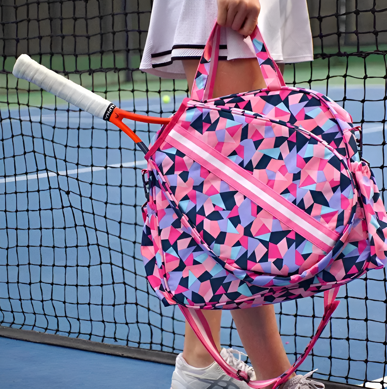 WoYoW® - Tennis & Badminton Racket Sporttas Dames - Eén Schouder - Schoenentas - Trekkoord - 40x13x38cm - Pickleball - Squash - Padel - Tennistas - Lavendel - Image 4