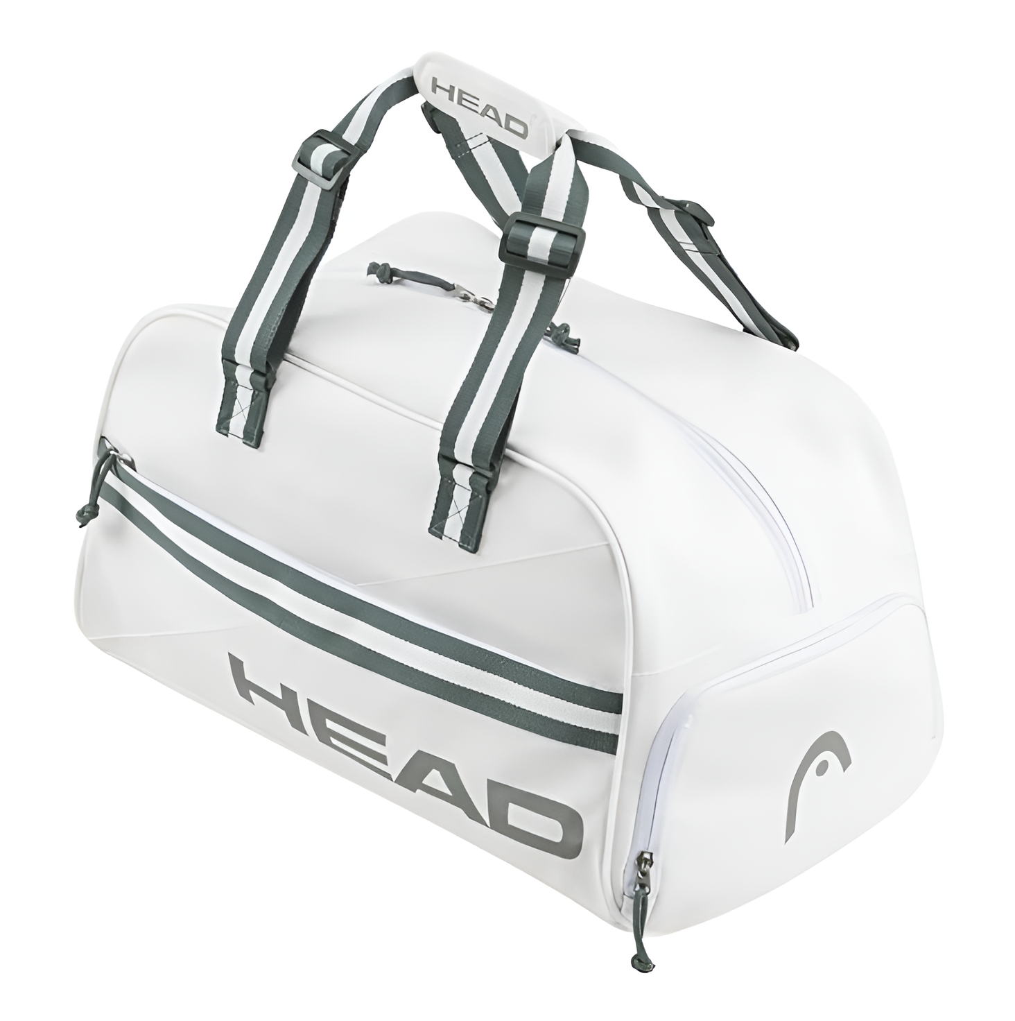 WoYoW® - Tennis Tas - Witte Club Bag - Ruimte voor Racket & Schoenen - Verstelbare Schouderbanden - Padel - Polyester - Pickleball - Squash - Wit