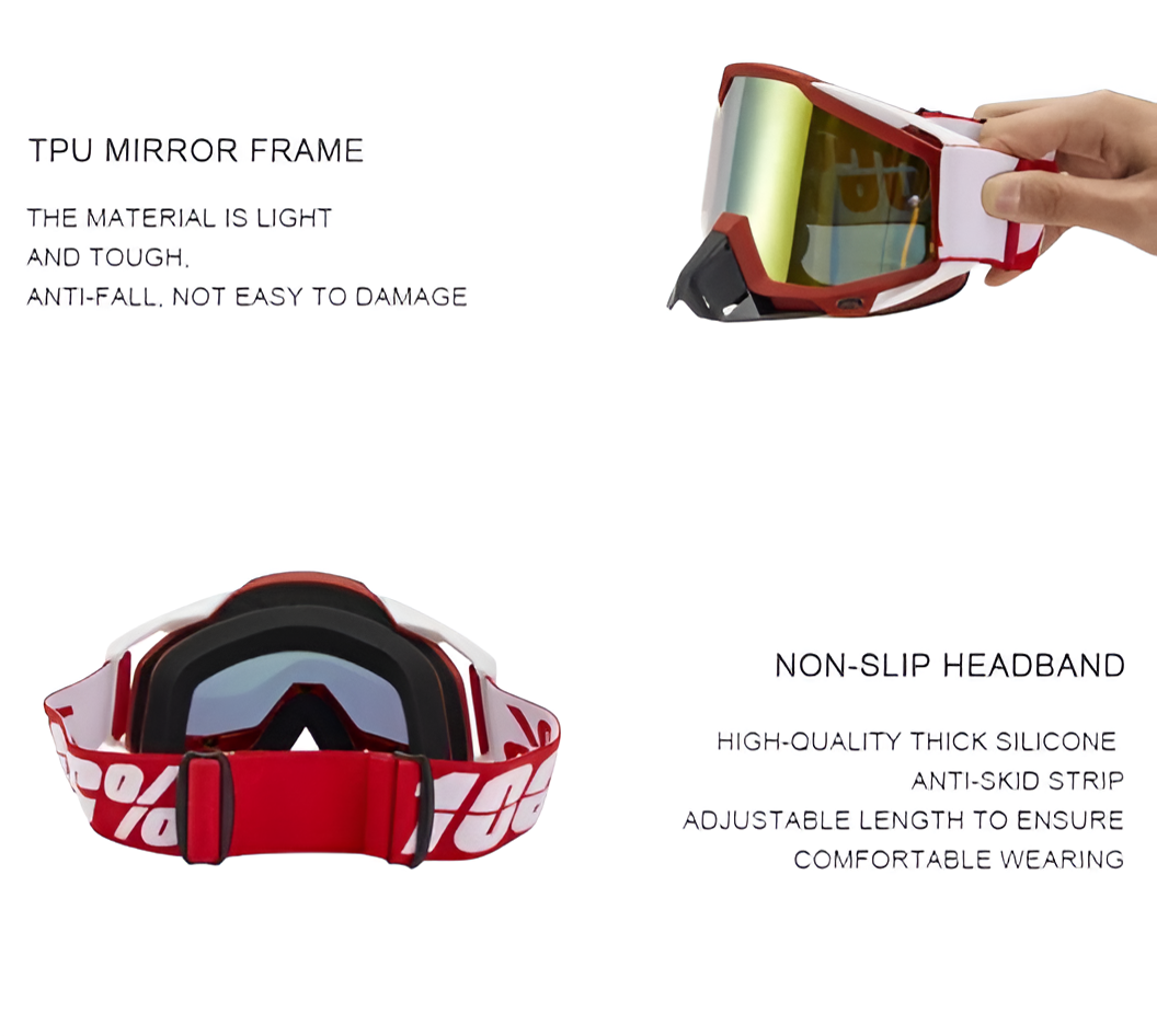 WoYoW® - Motorfietsbril - Multi Lens - Universeel - Krasbestendig - Comfortabel - One Size - Atv Ski - complimentary clear lens - Zwart - Image 9