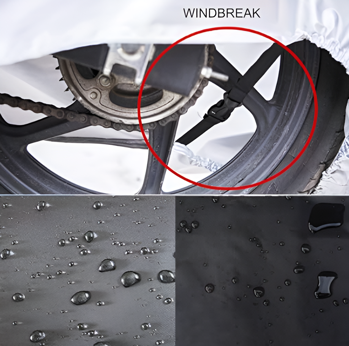 WoYoW® - Motorfietshoes - Waterdicht 210D Oxford - Universeel - Motorhoes Waterdichte Buitenbescherming Tegen Stof - Grootte L - Image 7