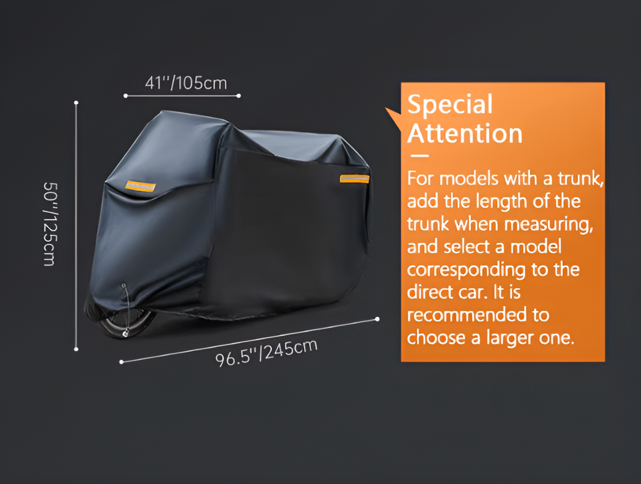 WoYoW® - Motorfiets Dekhoes - Oxford Motorfiets Waterdichte Hoes - Waterdicht - Oxford Stof - Zwart - Maat XL 230x95x125cm - Image 8