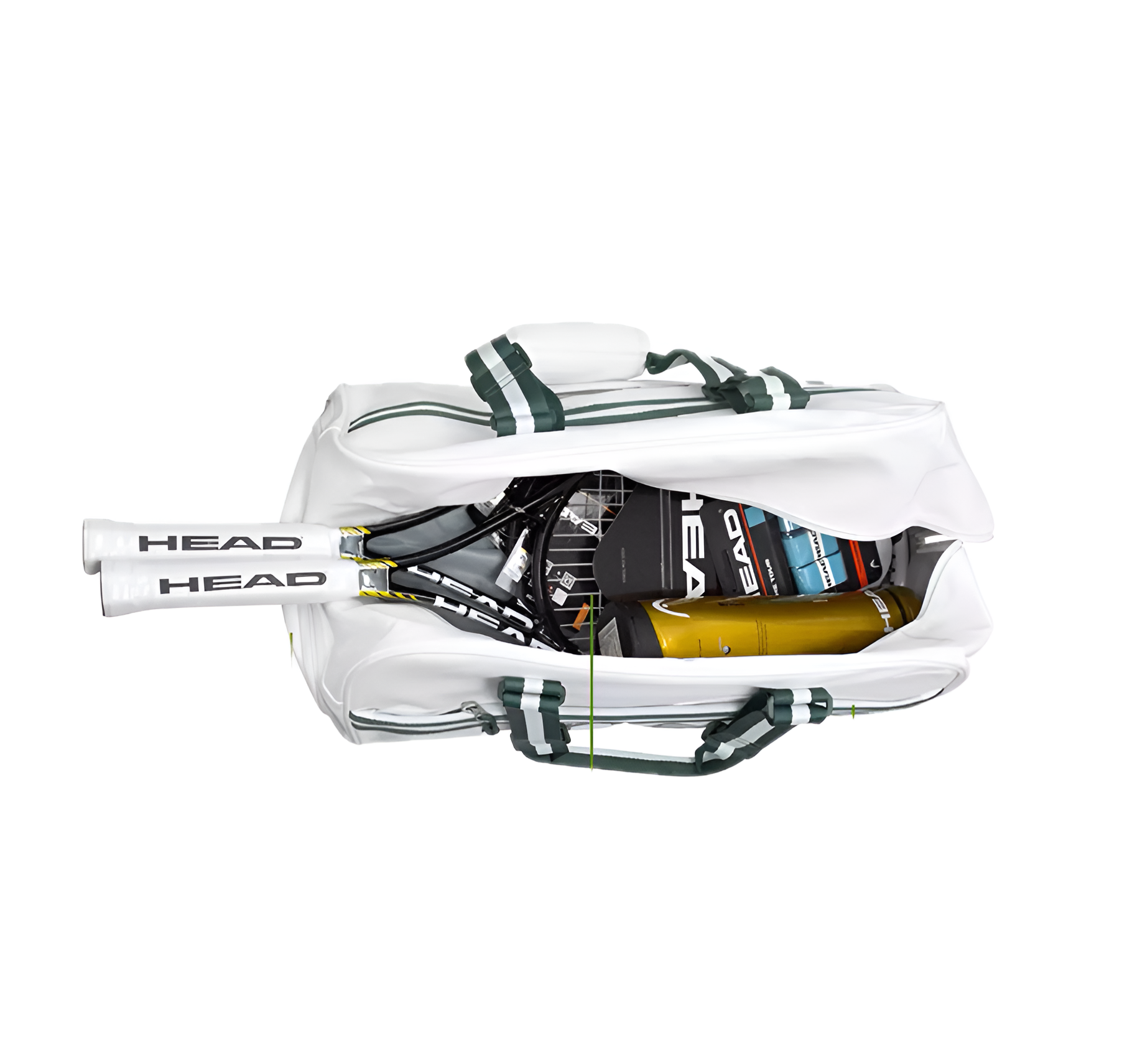WoYoW® - Tennis Tas - Witte Club Bag - Ruimte voor Racket & Schoenen - Verstelbare Schouderbanden - Padel - Polyester - Pickleball - Squash - Wit - Image 2