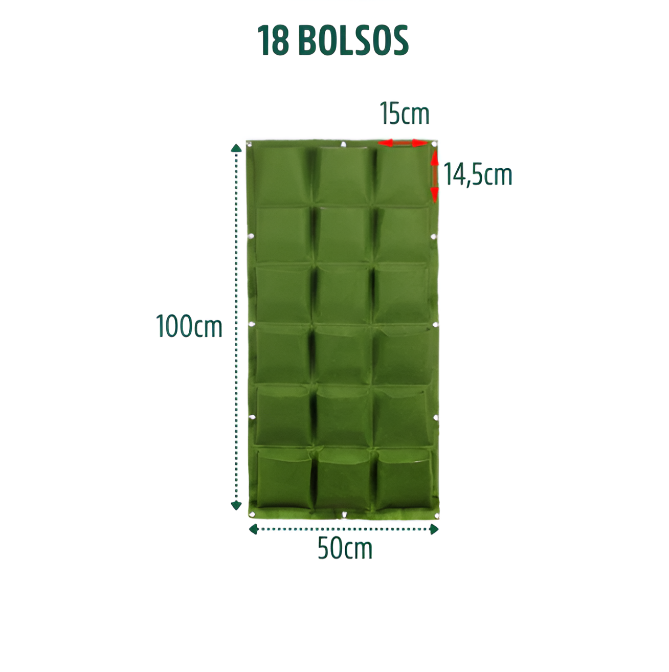 WoYoW® - Viltzakken - Verticaal Tuinieren - 18 zak - 100x50cm - Balkon & Muur - Groene Oase - Image 2