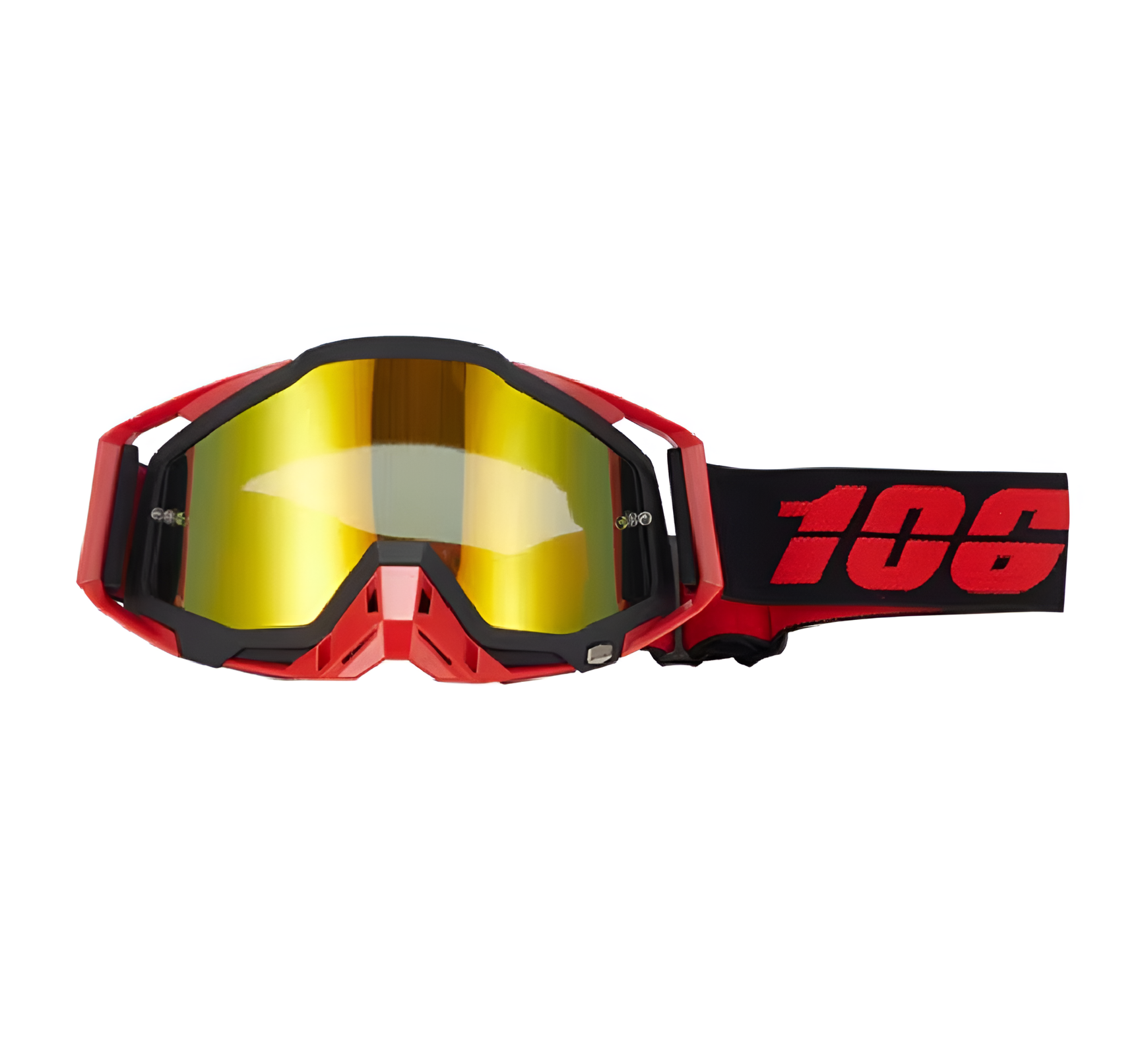 WoYoW® - Motorfietsbril - Unisex - Helder Lens - Krastbestendig - One Size - Comfortabel - Gratis Heldere Lens - sportbril - sneeuwzonnebril - Rood