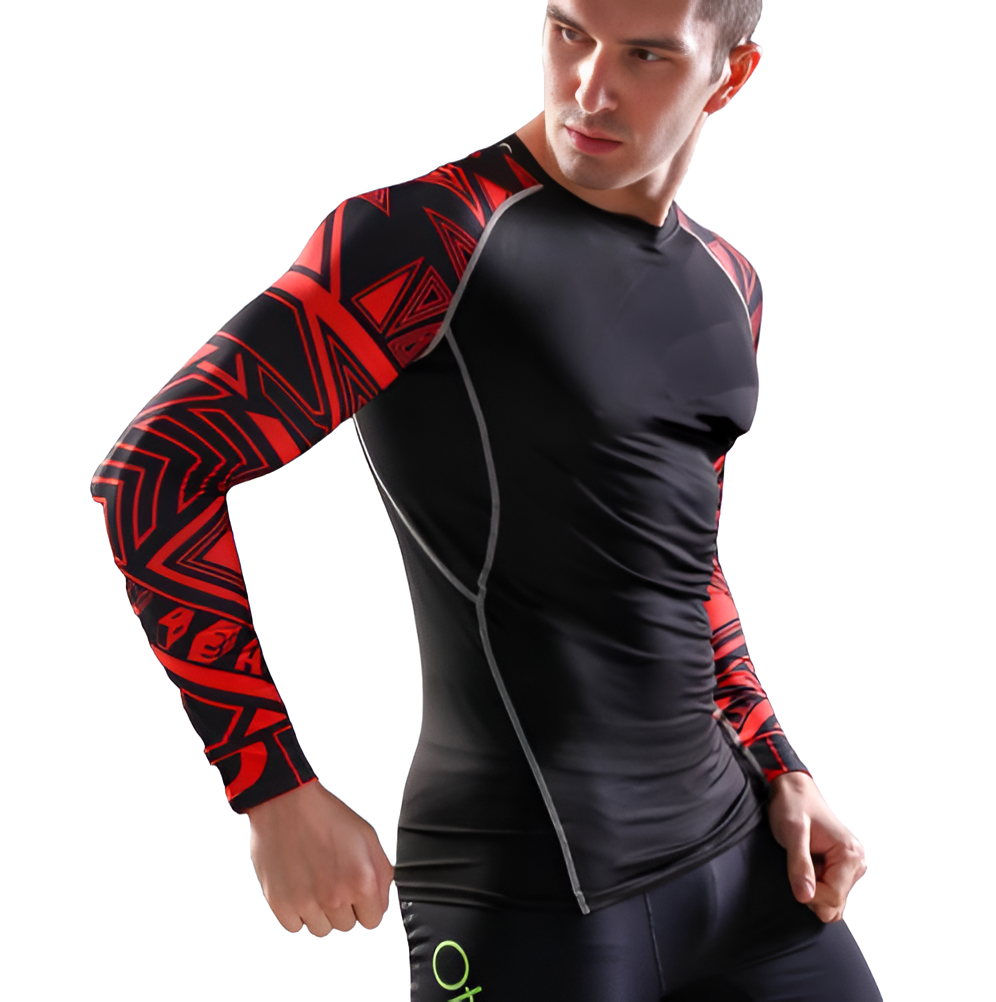 E-shop4u - 2x Fleece Thermisch Ondergoed T-shirt - Warmte & Compressie - Rood - XS - Image 5