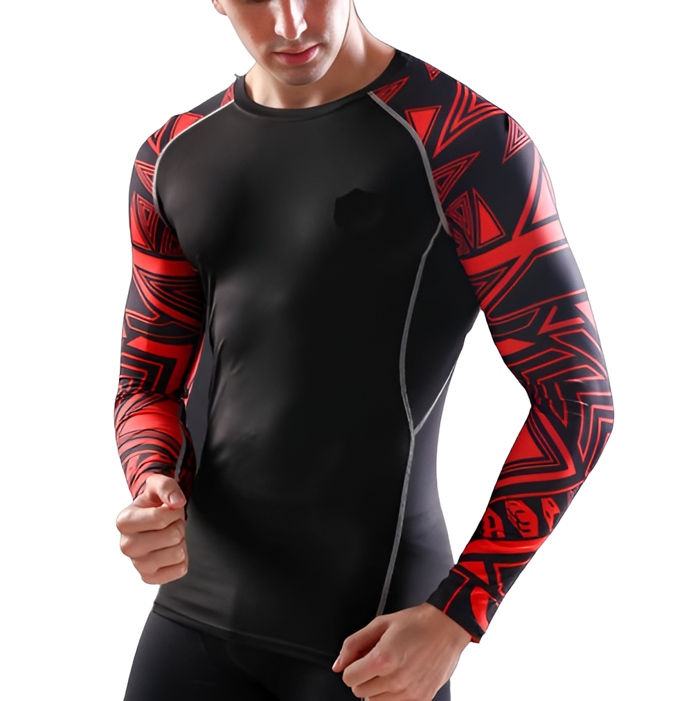 E-shop4u - 2x Fleece Thermisch Ondergoed T-shirt - Warmte & Compressie - Rood - XS - Image 4