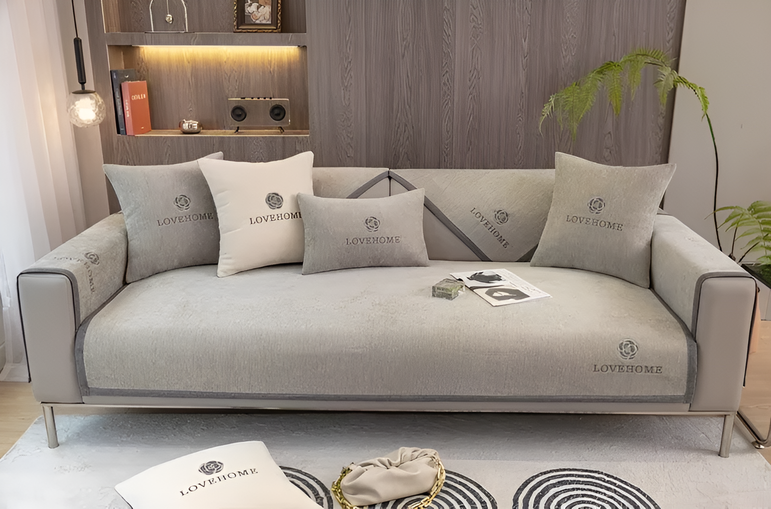 WoYoW® - Luxe Sofa Cover - Anti-Slip, Universele Bankhoes voor Huisdieren & Kinderen - Polyester - Maat 70x90cm - Beige - Image 7