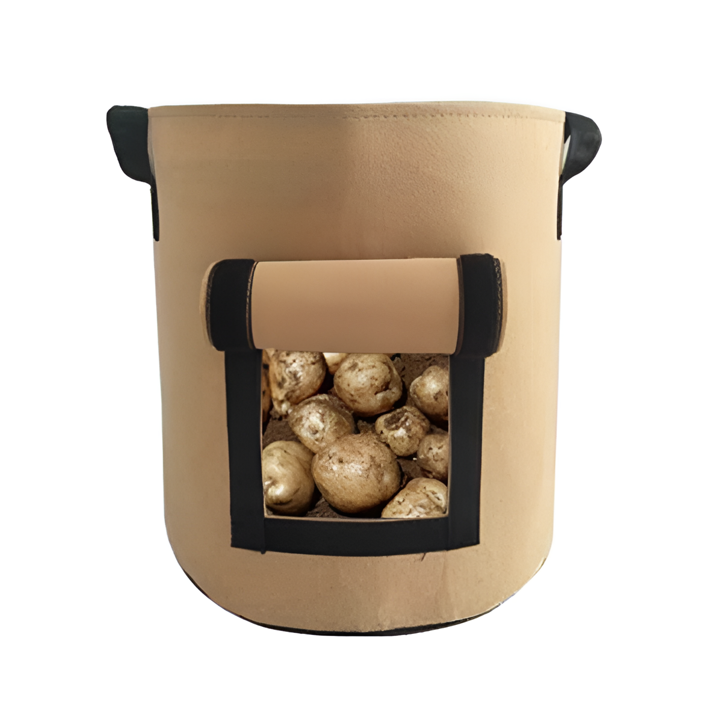 WoYoW® - 5 Gallon Vilt Plantzakken - 10 Stuks L - Ademend - Tweezijdig Oogstvenster - Groente & Aardappel - Tuin & Balkon - Kameel - Image 4