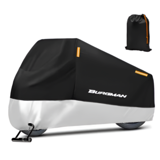 WoYoW® - Motorhoes - Waterdicht - Outdoor Regen Protector Covers - UV Bescherming - Burgman 400/650/125 - L for 180-200cm - Zilver Met Logo