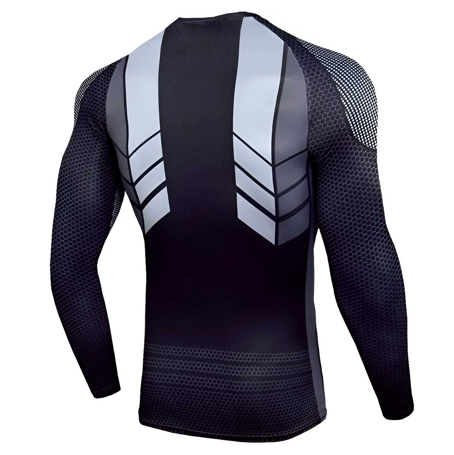 WoYoW® - Mannen Compressie Sport Thermisch Ondergoed - Winter Warm Kompres Lange Onderbroek, Shirt, Tops, Bottom en Short Pant Pak - Warmte & Prestatie - Grijs/Zwart - M - Image 4
