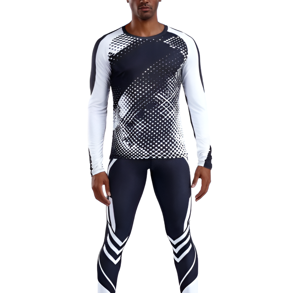 WoYoW® - Mannen Compressie Sport Thermisch Ondergoed - Winter Warm Kompres Lange - Onderbroek Shirt & Tops Bottom pak- Warmte & Prestatie - Wit - XXXL - Image 5