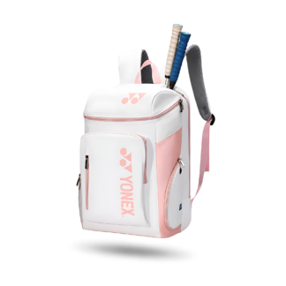 WoYoW® - Badminton Tas Rugzak Voor Mannen - Schoenenvak - Padel Tenis - Schoencompartiment - Racketvak - Verstelbare Schouderband - Polyester - Wit Roze