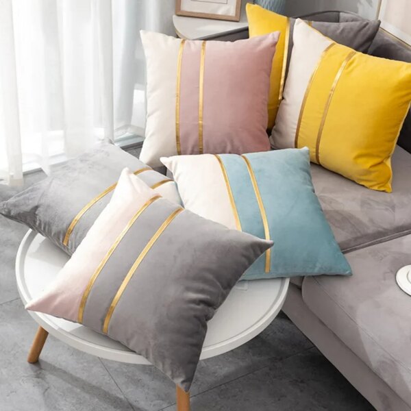 Nordic Kussenhoes Kleur Stiksels Nederlands Fluweel Kussensloop Sofa Kussen Taille Cover Huis Decoratieve Kussensloop 30X50Cm - AliExpress 15