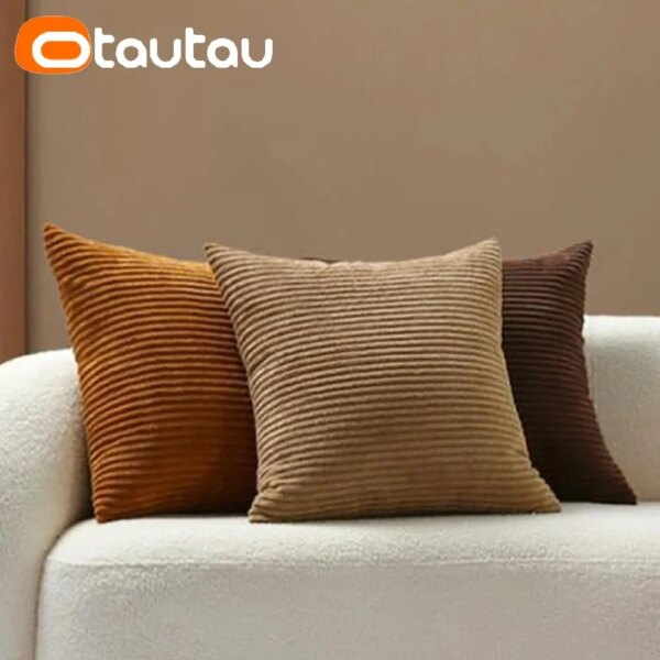 OTAUTAU Katoenen Corduroy Kussenhoes Zonder Insert Sierkussensloop 30x50/40x40/45x45/50x50/55x50/60x60cm KD024 - AliExpress