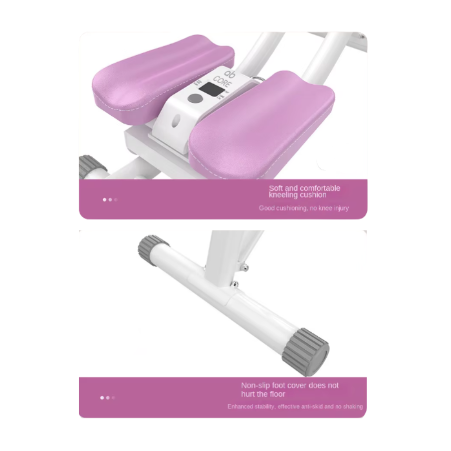 CarryQuest® - Buikspiertrainer – Ergonomische - Duurzaam - Verstelbaar - Ruimtebesparend - Buikspiertrainer - Buikspierbanken - Buiktrainer - Buikspieren trainer - Fitnessapparaten - Roze - Image 8
