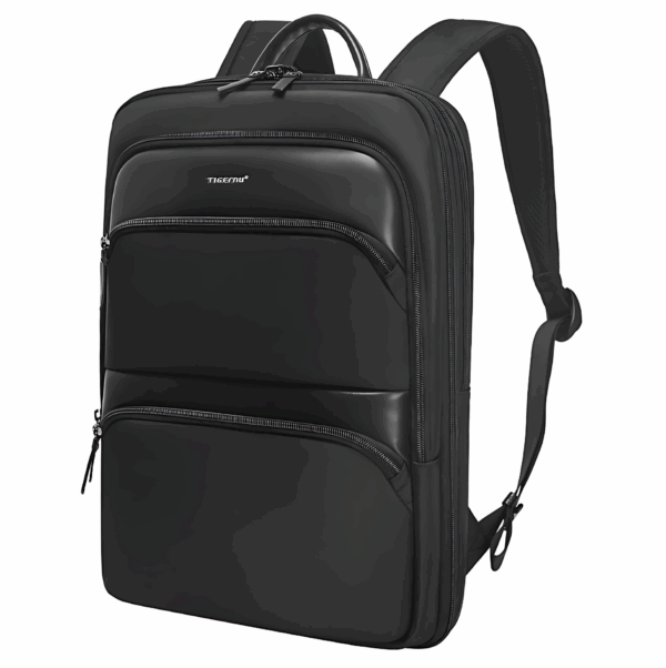 CarryQuest® - 15.6inch Laptop Rugzak - Uitbreidbare Rugzak voor Mannen - Waterdicht Nylon + Ergonomisch Ontwerp - Zwart