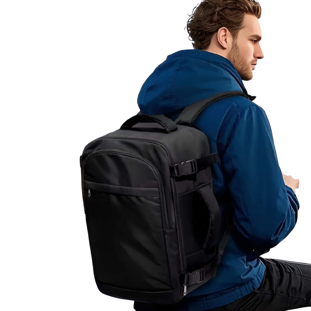 CarryQuest® - 15,6 inch Laptoptas - Ruime Capaciteit 20-35L - Reisrugzak - Waterbestendig Nylon - Universiteitsrugzak - Blauw - Image 3