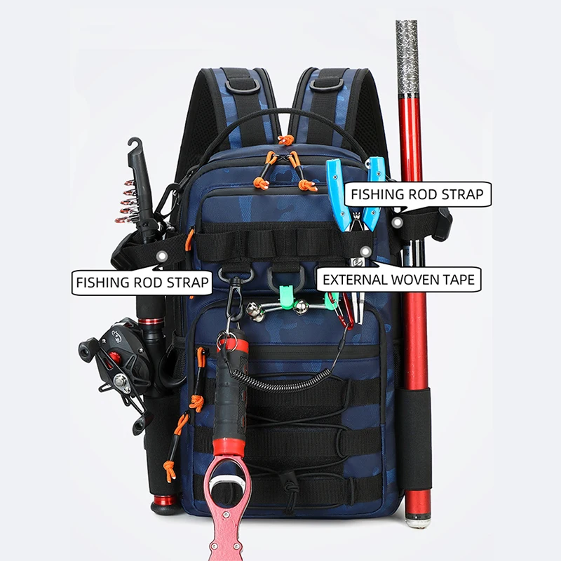 Vissen Tactische Camping Rugzak Outdoor Sporttas Wandelen Molle Vis Lokken Accessoires Tackle Bag voor Mannen Klimmen Reistas - AliExpress 18