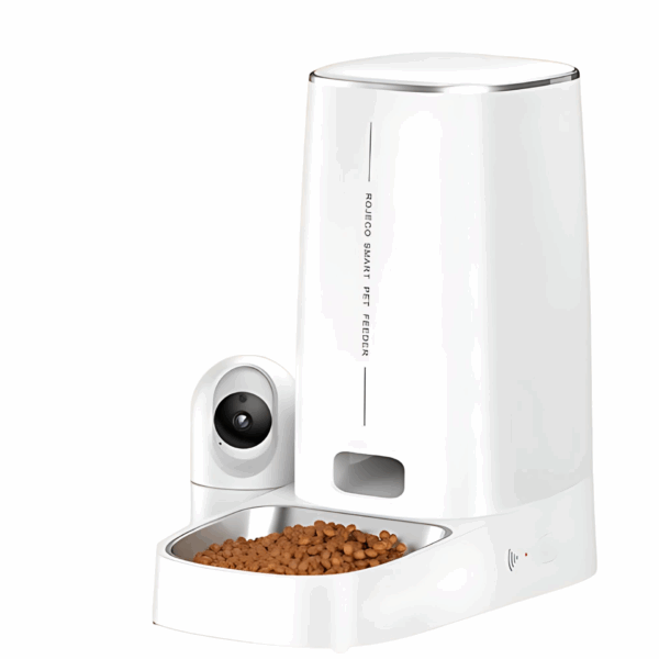 CarryQuest® 4L Automatische Voerautomaat Kunststof voor Katten & Kleine Honden– WiFi 360° camera & App – Wit